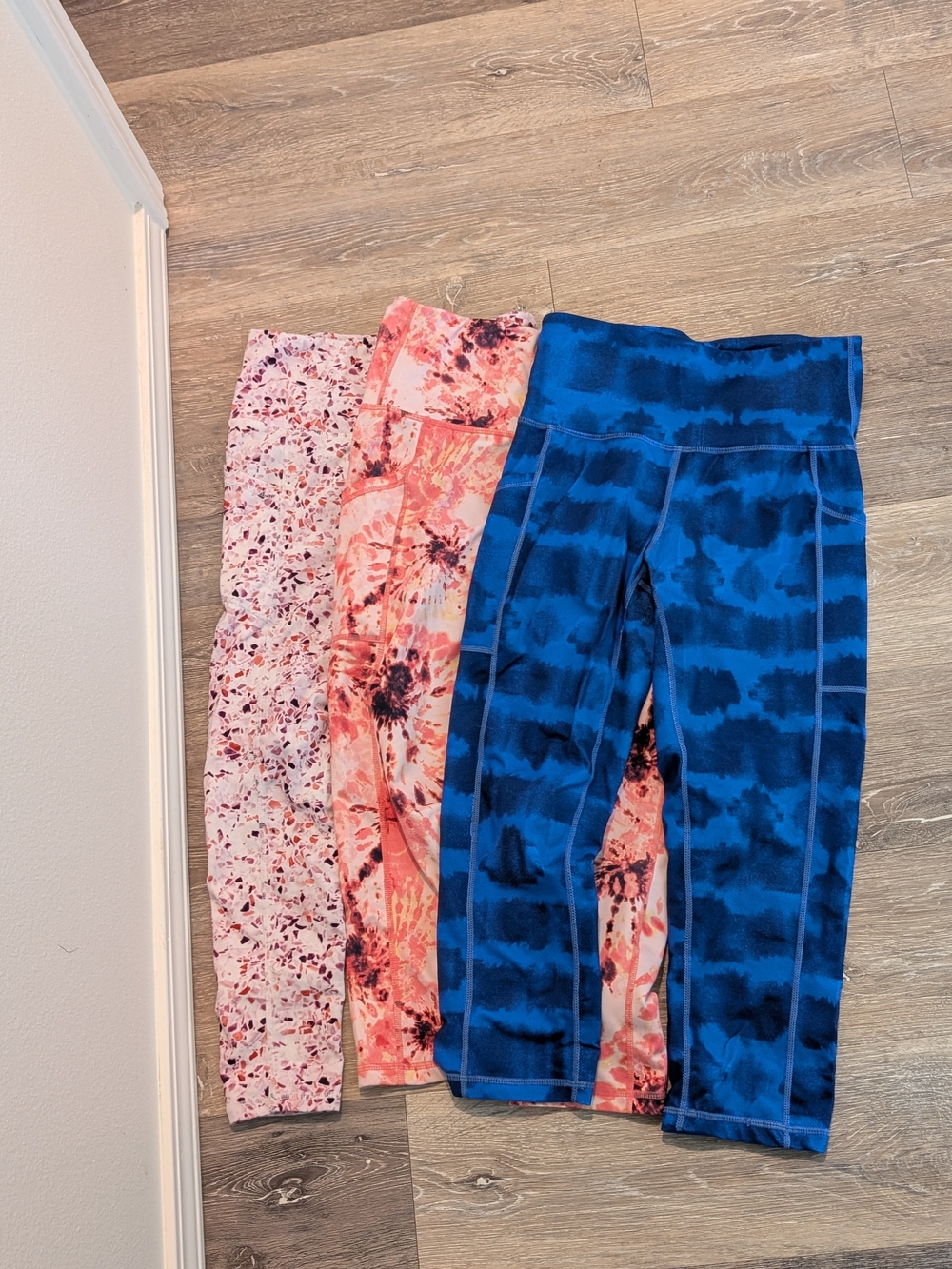 Kids Tie-Dye Capri Leggings - Blue